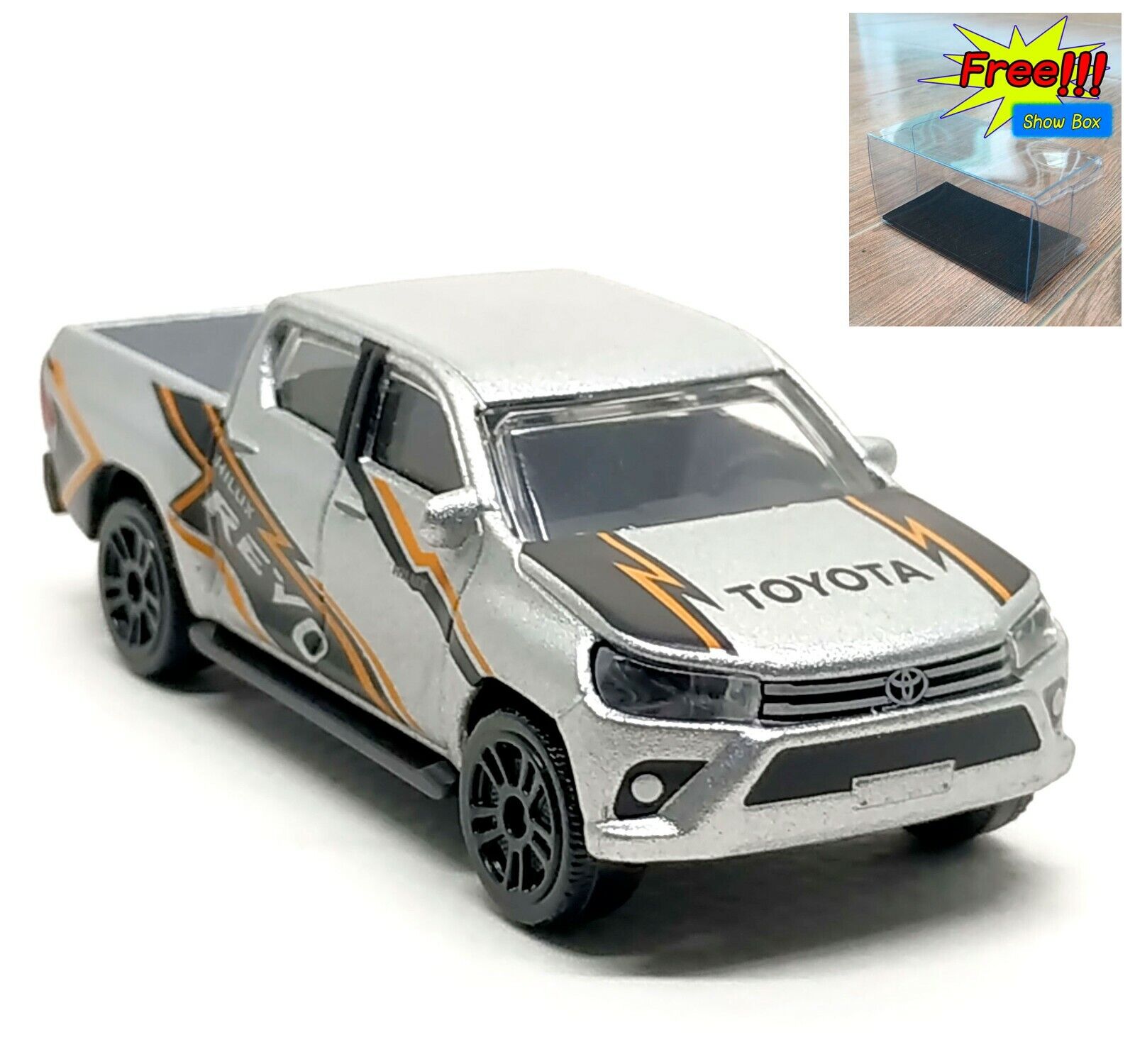 Majorette Toyota Hilux Revo Serie 4 Silver 1:58 (3