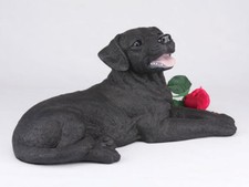 Extra Large 303 Cubic Inches Black Labrador Retriever Resin Urn for Ashes