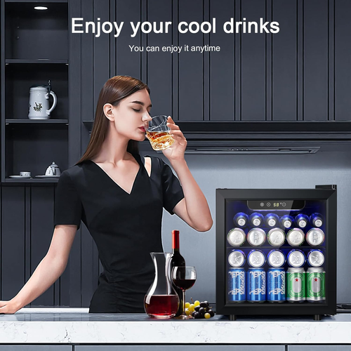 12 Bottle/48 Can Beverage Refrigerator, Wine Cooler/Cabinet, Mini Drink Fridge, - Picture 7 of 7