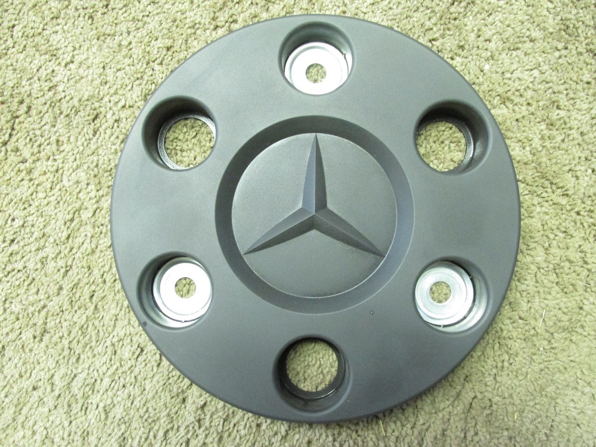 4 MERCEDES SPRINTER 6 LUG BLACK CENTER CAPS #A9064000225 FOR