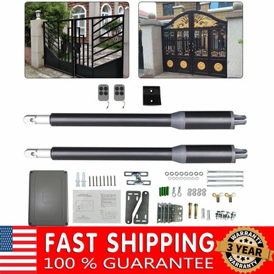 650LB Automatic Heavy Duty Arm Dual Swing Gate Opener DC Motor Remote Control US