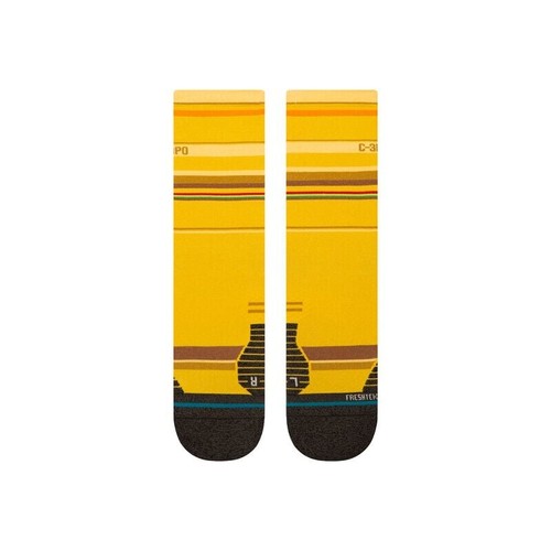 Stance x Disney Star Wars Threepio C-3PO Crew Socks Gold A448D23THR M Movie Droi - Picture 2 of 8