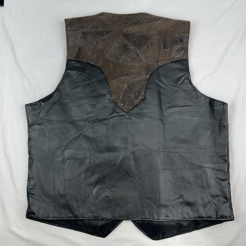 Piel de cordero Navarra negra/marrón y piel sintética - Para hombre talla L - Nuevo con etiquetas - Imagen 8 de 9