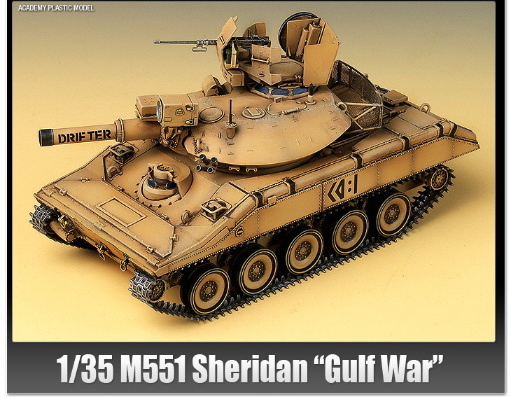 M551 SHERIDAN 1/35スケールモデルキット 1/35 M551 Sheridan Gulf War #13208 ACADEMY HOBBY KITS | eBay