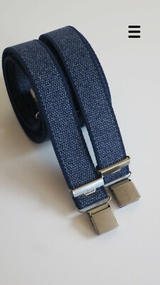 X-Hosenträger blau-mel. sehr stabil und robust - handmade @ebel-heine
