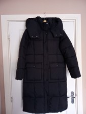 Bnwt Long Black Hooded Puffer Coat Jacket Size Extra Small Xs Padded Sold Out!!