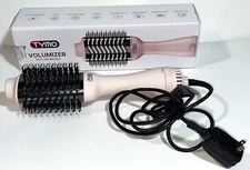 Tymo Volumizer Hot Air Brush Pink Nylon Hair Dryer Styler Titanium Ionic 1200W