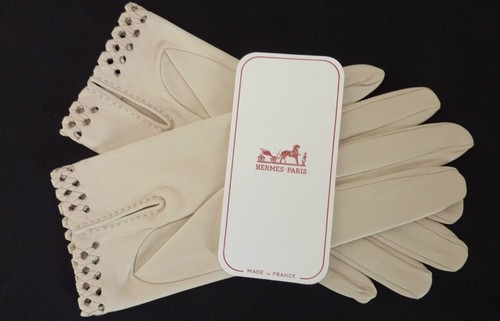 Gants Hermès En Peau D'agneau Brun – Taille 7.5, Doublure Soie, état Neuf Avec Boîte D'origine
