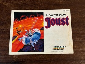 Joust Nintendo NES Instruction Manual Only