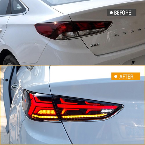 Fit For Hyundai Sonata 9th 2018 2019 LED Smoked Rear Tail Light Brake Assembly - Bild 4 von 21