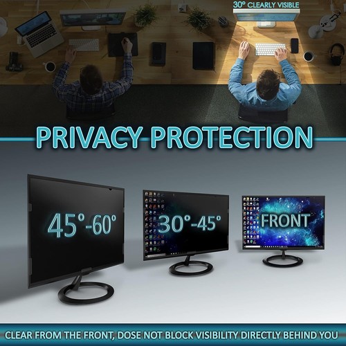24" Anti-Glare Privacy Filter with Installation Accessories - Secure Your Screen - Picture 4 of 9