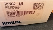 Kohler K-T37392-SN PureFlo Contemporary Rotary Turn Cable Bath Drain Trim READ