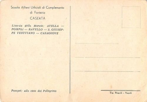 C8885) CASERTA SCUOLA ALLIEVI UFFICIALI DI COMPLEMENTO DI FANTERIA, POMPEI - Picture 2 of 2
