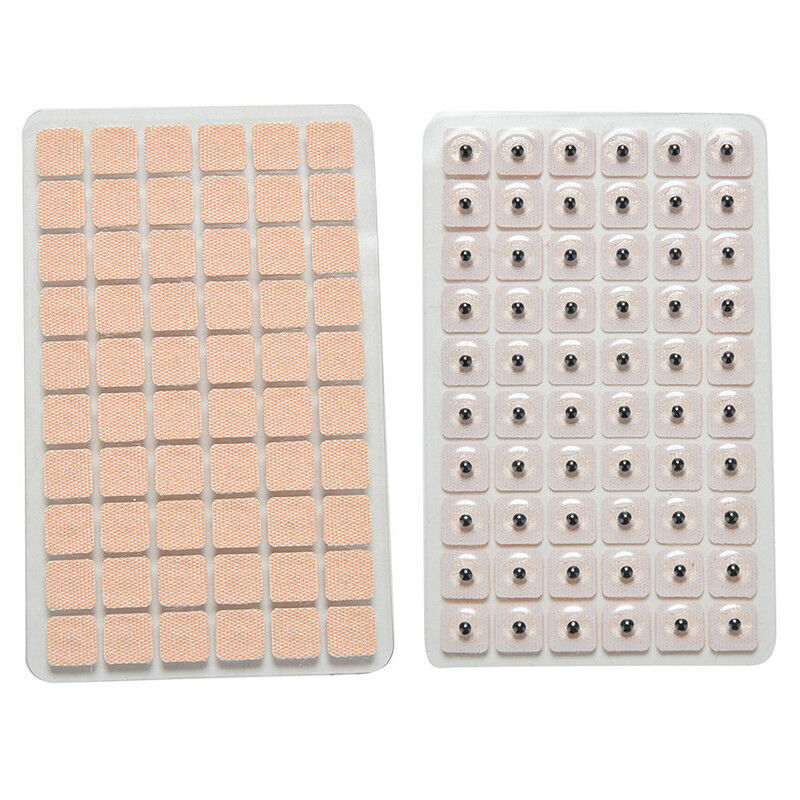 600St.Speziell für Ohrakupunktur Magnet-Kügelchen Ohrkugeln brauner Pflaster X