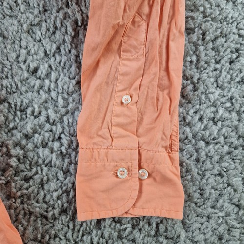 Burberry London Shirt Mens Medium Orange Long Sleeve Button Up - Picture 3 of 9