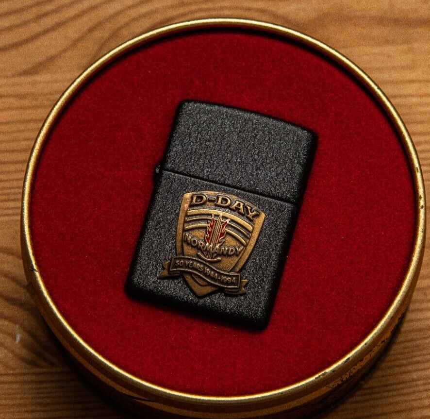 Zippo 50th Anniversary DDay Lighter New with Original Metal Box