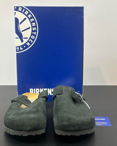 Birkenstock Unisex M8.5/W10.5 Boston Soft Footbed Black Narrow Fit Clogs *Read - Picture 3 of 16