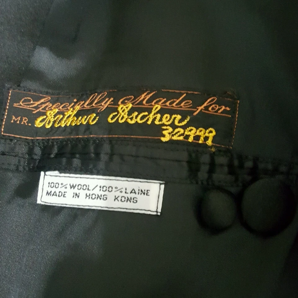 UNBRANDED Bespoke Formal Black Dinner Jacket 1 Btn No Vents 44-46 Long Portly - Image 2 of 4