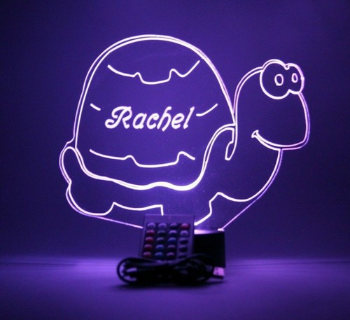 Lámpara de Mesa Tortuga Luz Nocturna LED Personalizada Grabado Gratis y Control Remoto - Imagen 5 de 12
