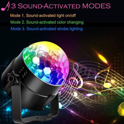2X Disco Magic Ball Light LED Party RGB Rotating Club DJ Stage Light Remote Show - Picture 5 of 17