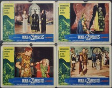 WAR OF THE ZOMBIES 1964 ORIGINAL 11X14 LOBBY CARD SET JOHN DREW BARRYMORE