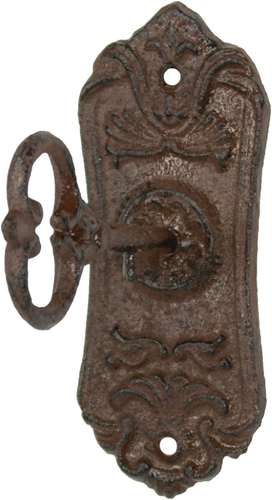 UX1005 Skeleton Key Cast Iron Coat Wall Hook and Key Rack - Picture 6 of 12