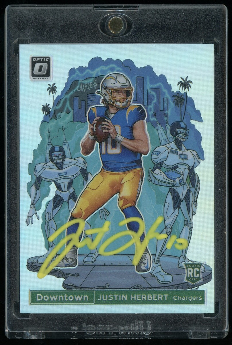 Justin Herbert Downtown Autograph DT-31 Beckett Certified