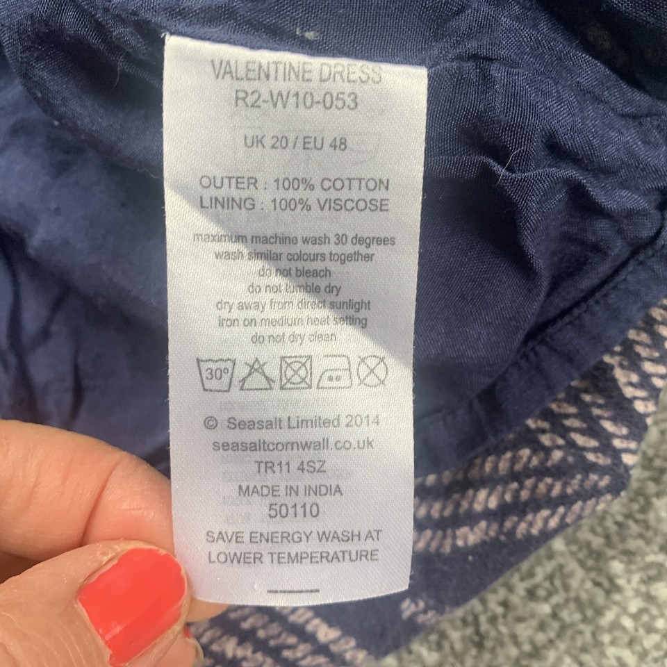 SEASALT VALENTINE DRESS TUNIC 100 Cotton Pockets SIZE 20 3/4 Sleeve eBay