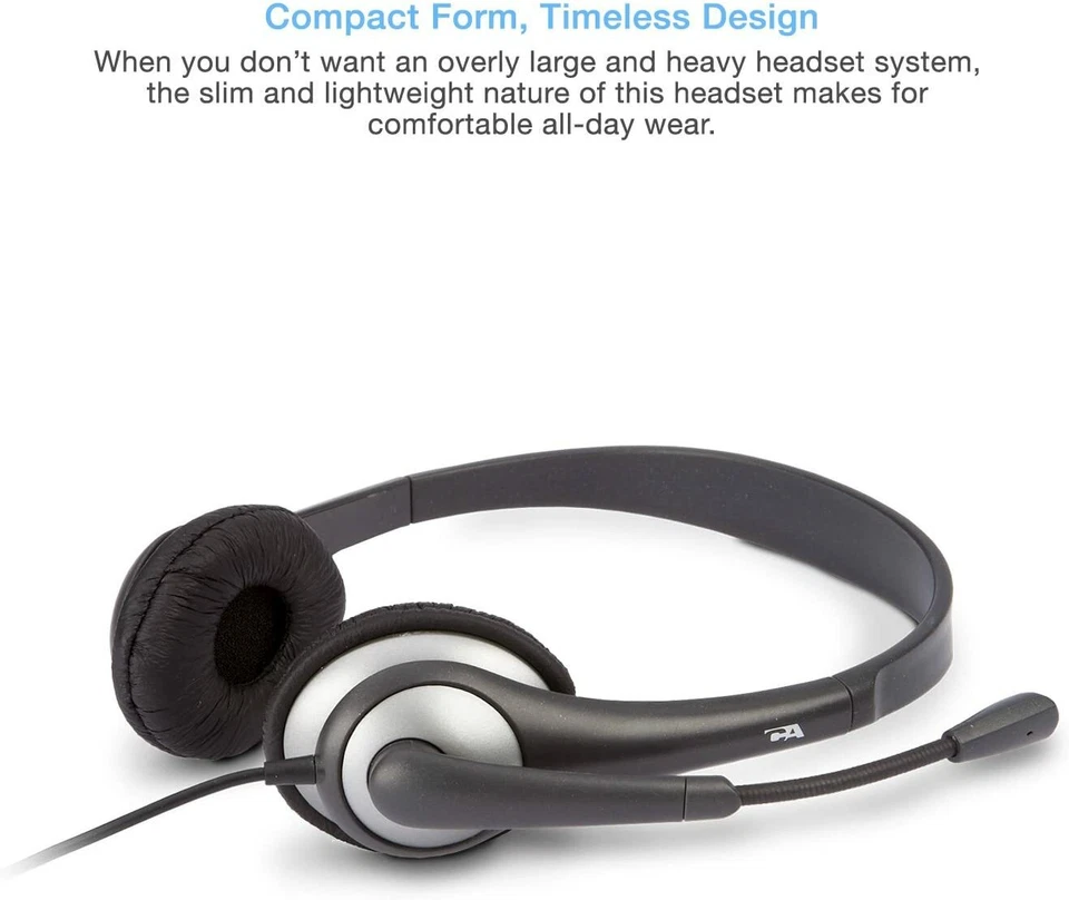 Cyber Acoustics Stereo Headset, 3.5mm stereo & Y-adapter for separate Headphone - Image 3 of 4