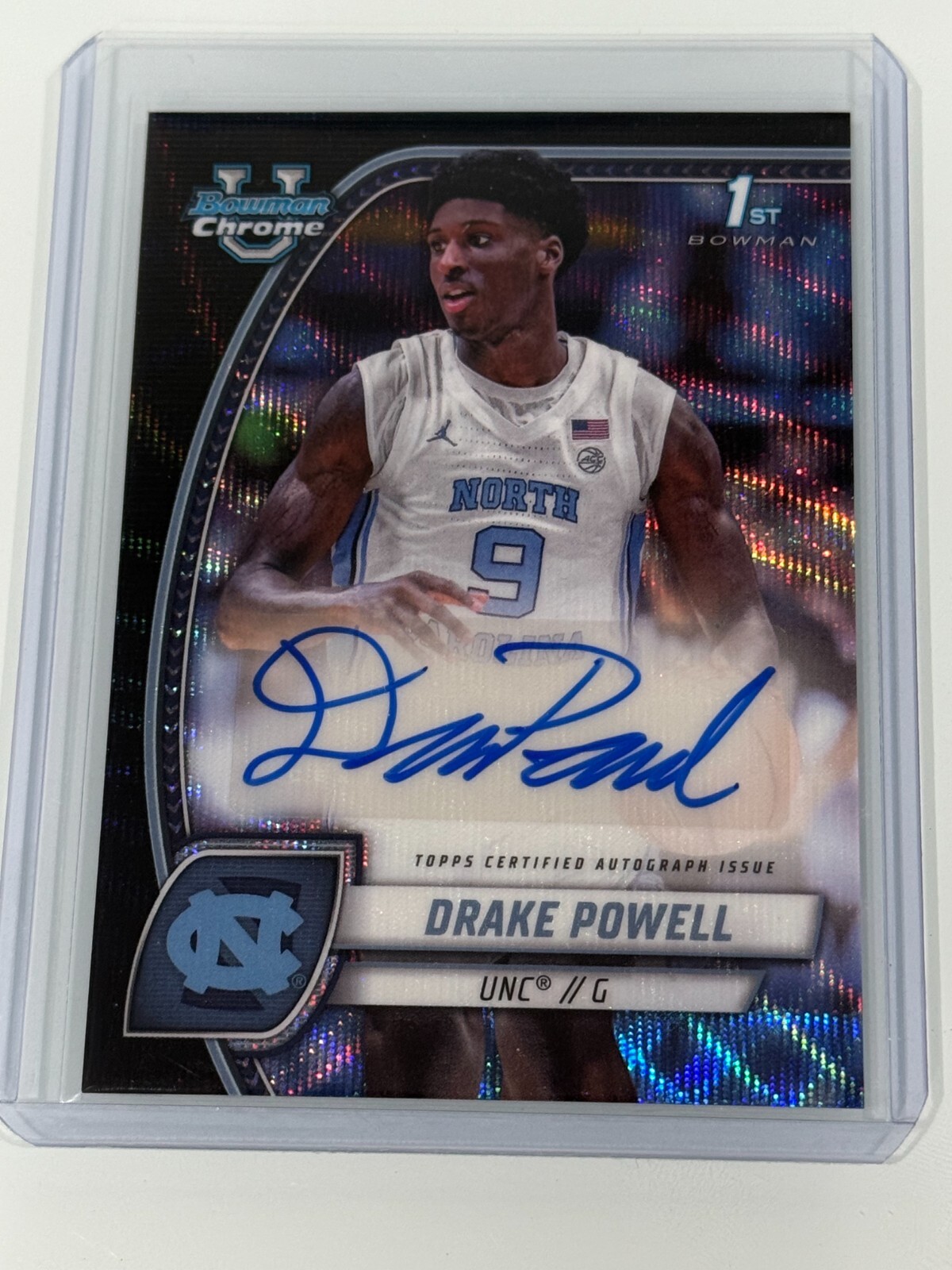 2024-25 Bowman University Chrome Drake Powell #69 Black Wave 1st Bowman Auto 🔥.