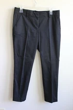 J. Crew 4 Black Cotton Stretch Cafe Capri Crop Dress Pants 57064