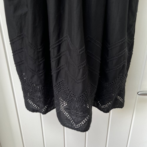 GAP Dress Women's UK 12 Black 100% Cotton Fit & Flare Midi Occasions Dress BNWT - Picture 8 of 14