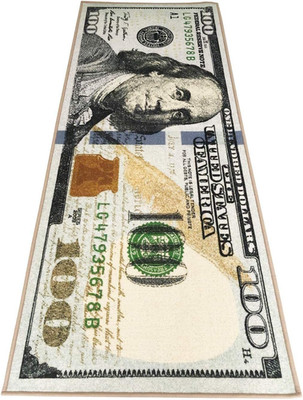 Money Rugs 100 Dollar Bill Runner Cool Area Rug for Living Room Kitchen Rug Laun
