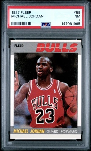 1987 FLEER #59 MICHAEL JORDAN PSA 7