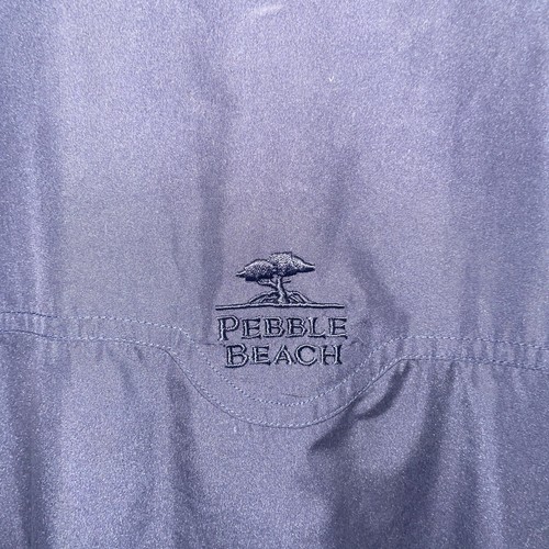 Chaqueta de playa Pebble para hombre grande azul marino cremallera completa cortavientos golf ligera - Imagen 8 de 12