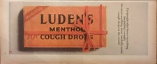Luden's Menthol Cough Drops Box Close Ups Half Page Vintage 1964 Folio Print Ad
