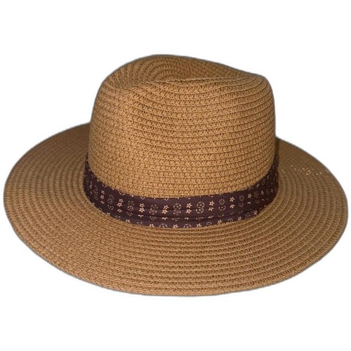 Stylish Tan Straw Hat with Brown Band - Picture 2 of 5