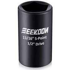 Penta Socket Tool for Pentagon Curb Boxes - 5 Point Socket Wrench Key 1/2" Dr...