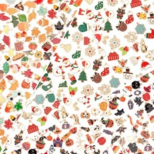 Mixed Holiday Charms 350pcs Alloy Fall Halloween Thanksgiving Christmas Pendants