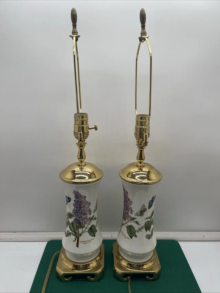 "Juego de 2 lámparas mariposa flor lila jardín botánico Portmeirion (sin tonos) 16""" Foto 4 de 4