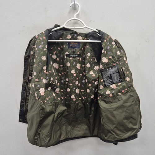 Barbour x National Trust Foxglove Wax Waterproof Floral Green Coat Jacket UK 10 - Bild 9 von 11
