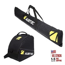 Ski and Boot Bag Combo, Padded Ski Bag for Air Travel, A-Yellow Extra Padded