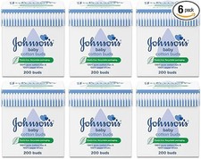 Image of Johnson's Cotton Buds (200 Buds) - Pack of 6