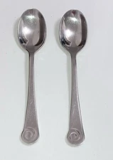 Set of 2 Robert Welch Ammonite 18/10 Stainless Steel Dinner Spoons - 7.5"
