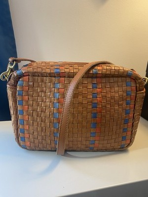 Clare V Woven Leather Midi Sac Excellent Preowned Condition