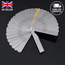 32 Blade Feeler Gauge Stainless Steel Metric Imperial Tool Measure Plug Feeler