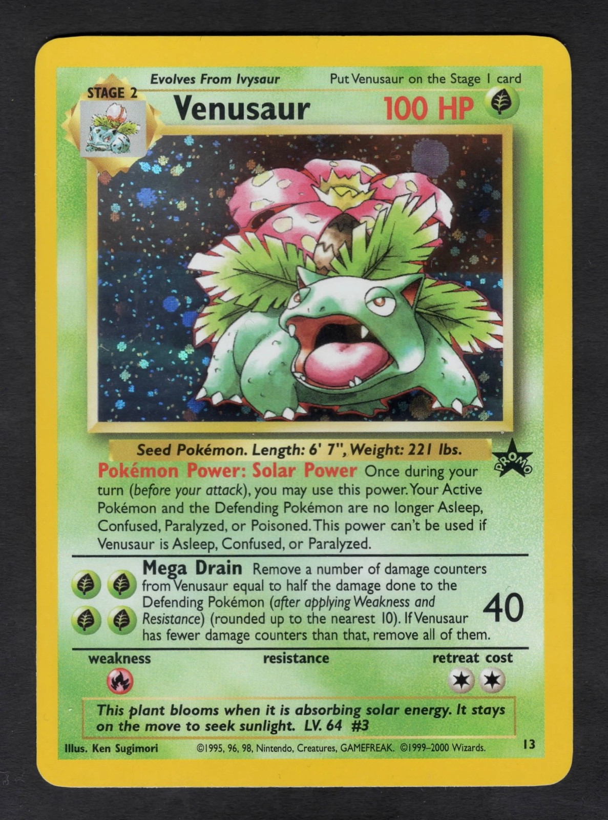 Venusaur 13 Promo Wizards Black Star Promos Pokemon NM