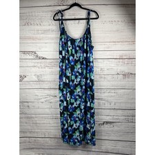 ASOS Design Dress Women's 2XL Blue Floral Maxi Sleeveless Tie Strap Curve 22 26