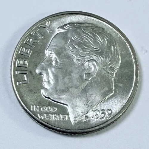 1959-D Roosevelt Dime- 90% Silver- Choice Gem Uncirculated Coin #7275