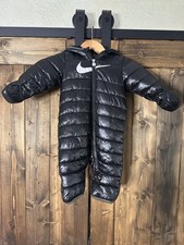 Baby Hooded NikeSwoosh  Black Snowsuit 9 Months